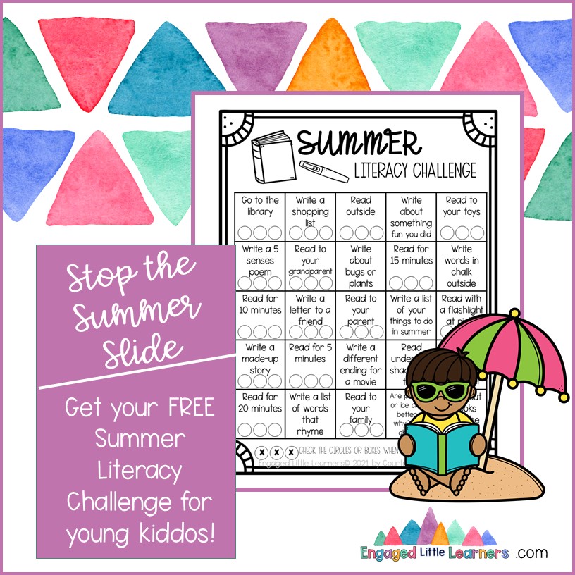 Summer Literacy Challenge Freebie - Engaged Little Learners